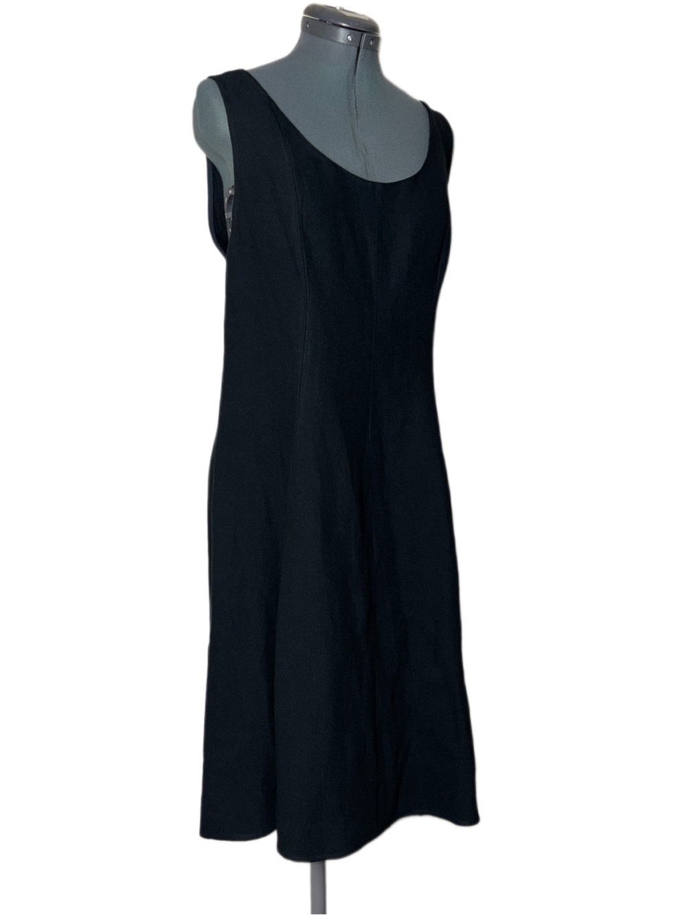 VINCE. Paneled Scoop Neck A Line MIDI Dress Linen Blend Woman's Size Medium
